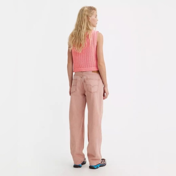 Levi’s Women’s 501 90s Light Pink Premium Button Fly Straight Jeans Size 0 - Picture 1 of 16